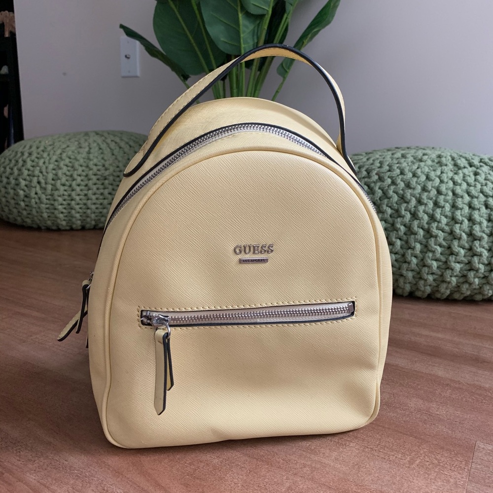 GUESS Yellow Backpack Purse